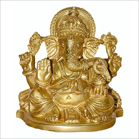 Brass God Ganesha Statue