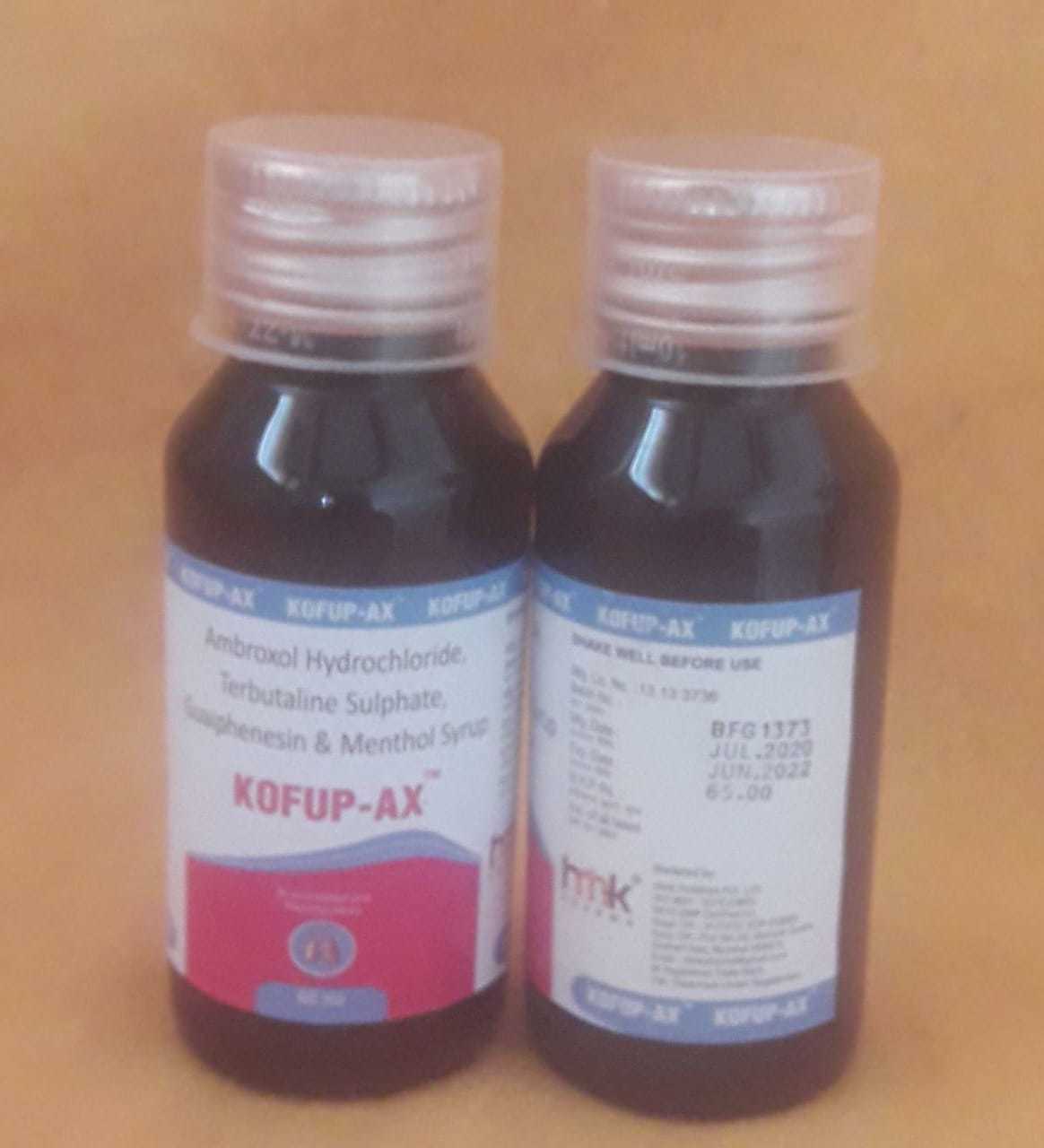 60ml Ambroxol HCL Terbutaline Sulphate Guaiphenesin Menthol Syrups