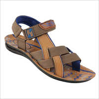 Brown Kids Pu Flat Sandals