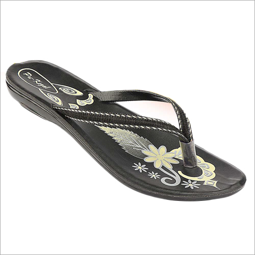 Available In Different Color Ladies Pu Printed Slipper