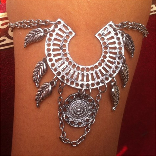 Ladies Arm Chains - Metal Alloy, Antique Silver Color | Elegant Accessory for Women, Ideal for Gifts and Parties