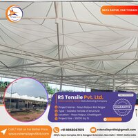 Tensile Structure Shade - Pvc Material, 3200mm Length & Width, 2.0mm Thickness | Strong, Waterproof, Free Standing, Fireproof, Low Maintenance