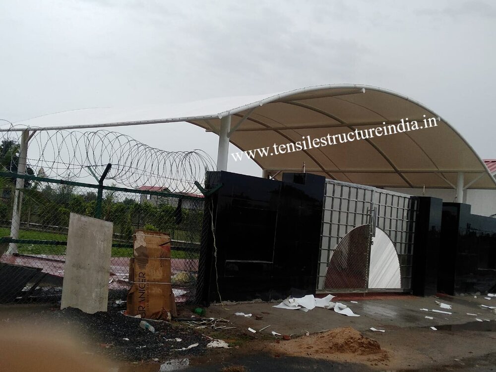 Tensile Walkway Covering - Color: White