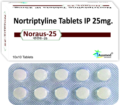 Nortriptyline Hydrochloride Ip Eq. To Nortriptyline  25mg./noraus-25