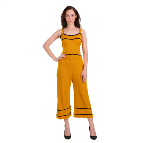 Yellow Casual Wear  Ladies Jumpsuit