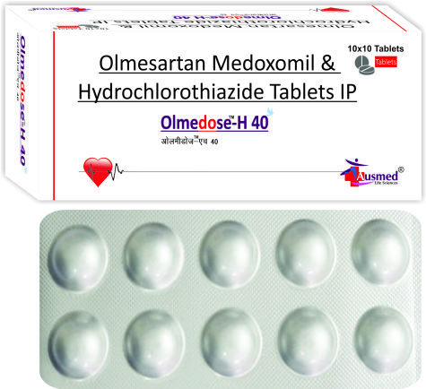 Olmesartan medoxomil  40 mg. + Hydrochlorothiazide IP 12.5 mg/OLMEDOSE-H 40