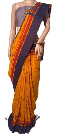 Pure Kota Viscose Block Printed Sarees, With Blouse .