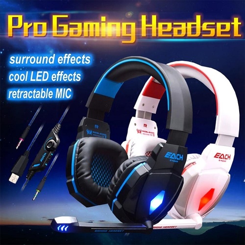 G4000 Usb Stereo Gaming Headphone Headset Headband With Microphone
