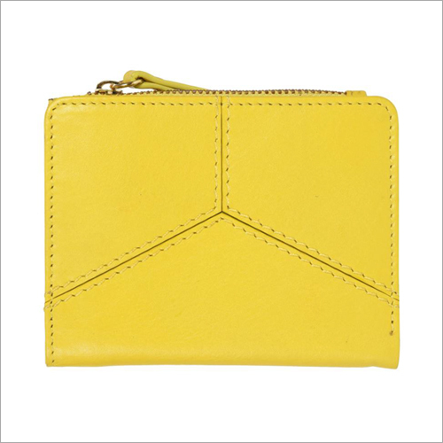 Ladies Mustard Color Leather Hand Purse
