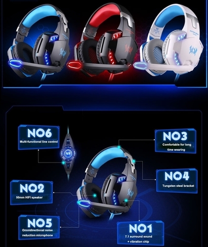 G2200 USB 7.1 Surround Sound Vibration Gaming Computer Headset