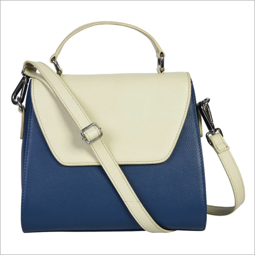 Ladies Navy Blue and Beige Handbags
