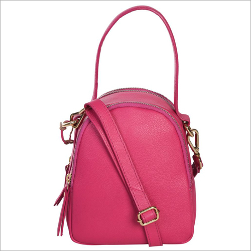 Ladies Fuchsia Leather Handbags