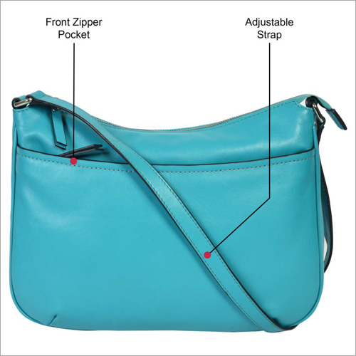 Ladies Turquoise Blue Leather Handbags