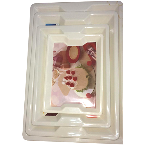 Rectangle Tray Set - Premium Quality Print, Set of Four Differently Sized Trays for Serving