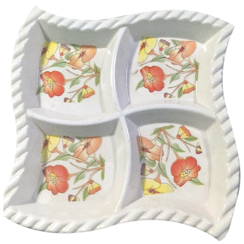 4 Part Snacks Plate By PREETY TABLE WARE