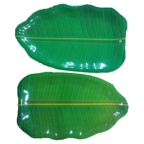 Banana Leaf Plate - Biodegradable Material, Standard Size, Glossy Finish | Eco-Friendly Green Leaf Design for Serving Snacks