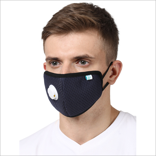 Navy Blue Face Mask With Filter