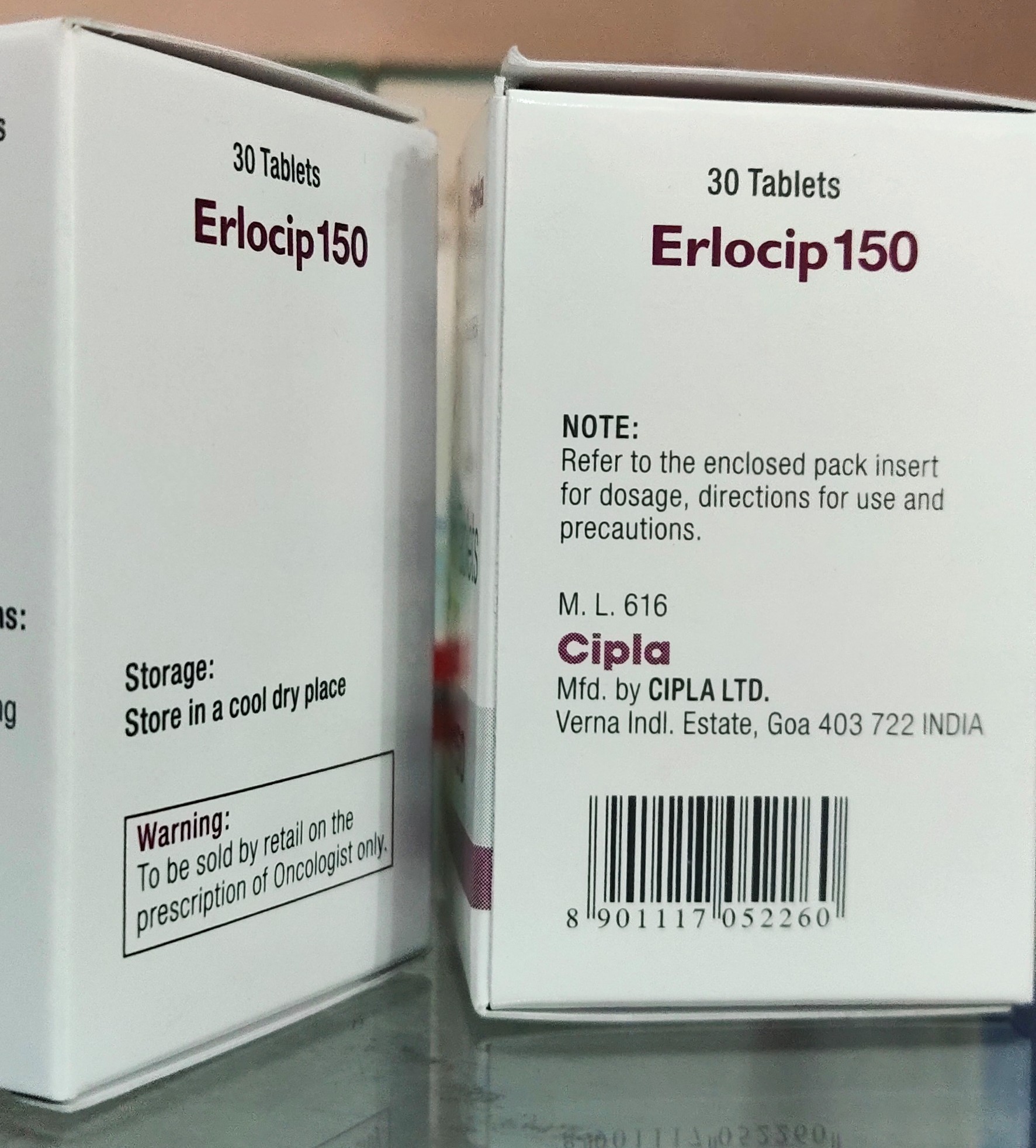 Erlotinib Tablets IP 150 Mg