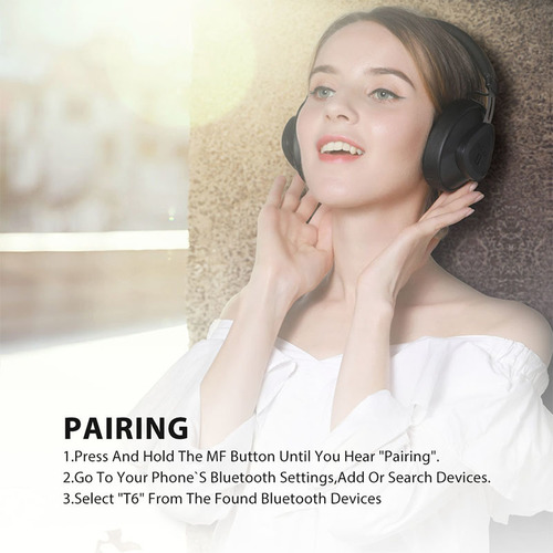TM Wireless Bluetooth Headphone With Microphone Monitor Studio Headset