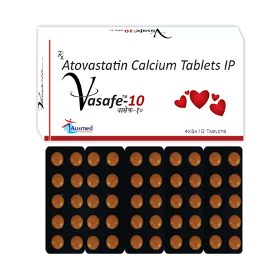 Atorvastatin  Calcium Ip 10Mg. / Vasafe-10. General Medicines