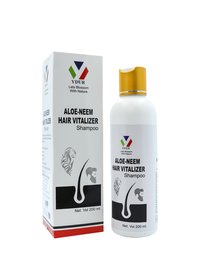 Aloe Neem Hair Vitalizer Shampoo - Herbal Formula, 200 Milliliter (ml) | Strengthens Hair Follicles, Reduces Hair Loss, Natural Ingredients