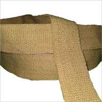 Jute Bag Handle Cotton Webbing Tape - Cotton Material, Customized Length, Brown Color | Versatile For Crafting And Carrying Applications
