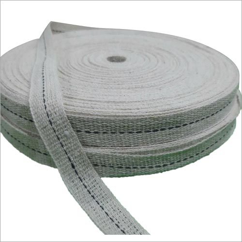 Plain Festoon Cotton Tape - 3/4 Inch x 200 Feet Roll | Cotton Material, White Color, Customizable Length per Requirement