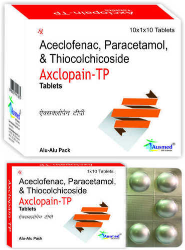 Thiocolchicoside  IP 4 mg. + Aceclofenac 100mg. + Paracetamol IP 325/AXCLOPAIN-TP