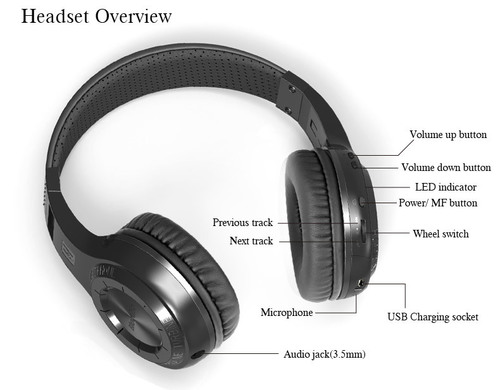 Ht Bluetooth Headphones Stereo Headset