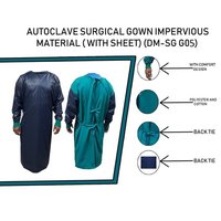 Autoclave Surgical Gown Impervious Material With Full Sheet Cover
