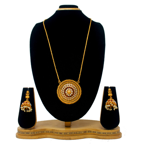 Design Gold Plated Design Pendant Set 