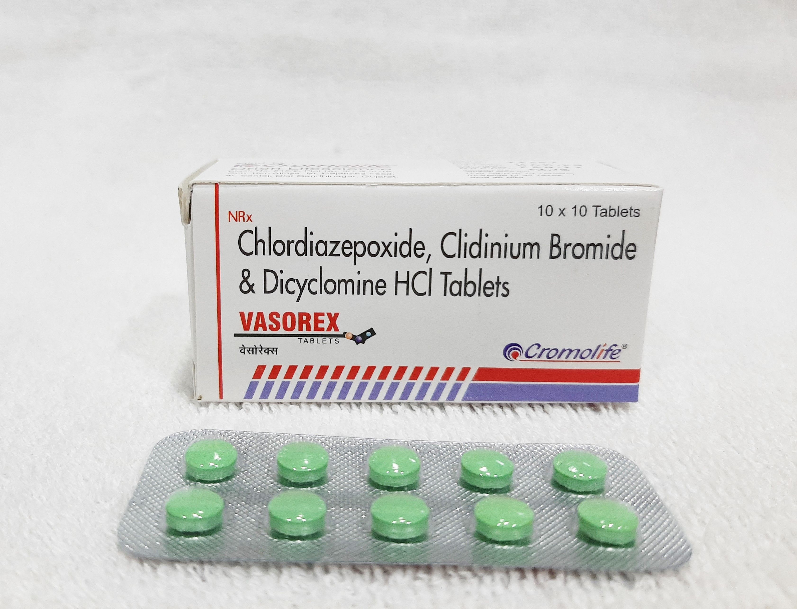 Clidinium Bromide, Chlordiazepoxide & Dicyclomine Hydrochloride Tablet