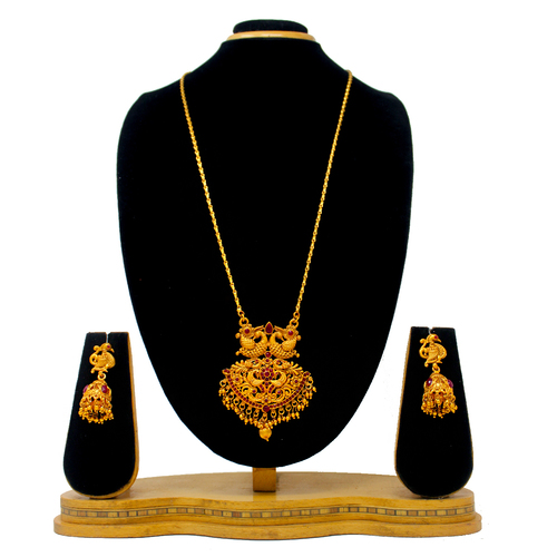 Fancy New Design Gold Pendant Set at 