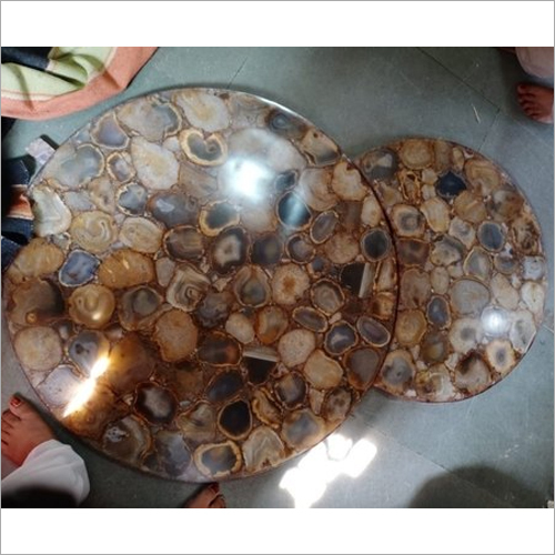 Round Agate Table Top