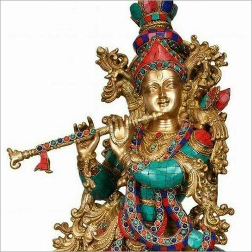 Brass Krishna Statue