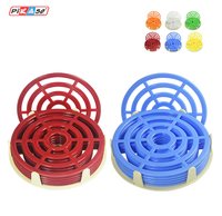 Table Mat (2 Pc Set) - Round Design, 16.5x16.5x0.5 Cm | Durable Polypropylene Material, Lightweight At 84 Grams