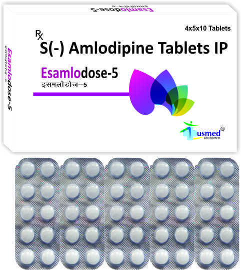 S(-) Amlodipine Besylate IP eq. to S(-) Amlodipine  2.5mg./ESAMLODOSE-2.5
