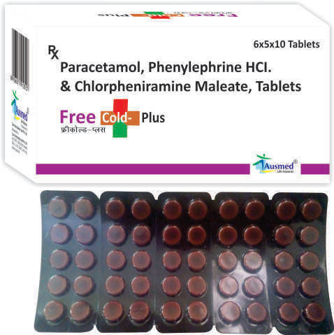 Paracetamol  IP  500mg. + Phenylephrine HCI  IP  10mg. + Chlorpheniramine Maleate  IP  2 mg./FREECOLD