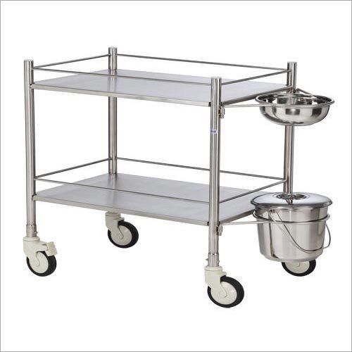 Stainless Steel Hospital Instrument Trolley