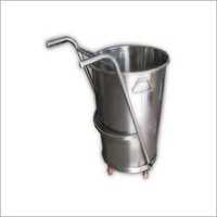 Stainless Steel Bin Trolley - Durable 50x30x90 Cm Design | Ideal For Healthcare And Laboratory Use