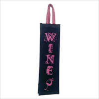 Burgundy print Jute Wine Bag
