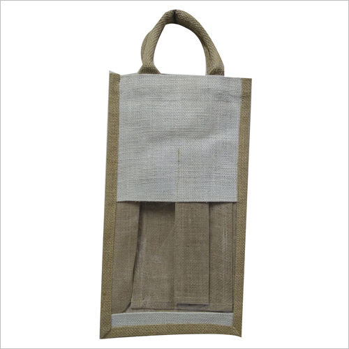 2 Bottle Jute Wine Bag