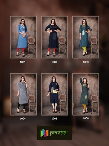 Privaa By Denime  Kurti - Color: As Per Catalog