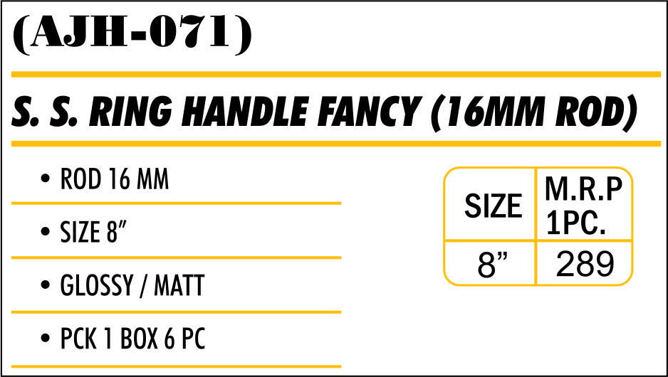 S.s. Ring Handle Fancy 16mm