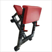Preacher Curl Bench - Foam Red Seat | Adjustable for Commercial Use, Quality Assured Performance