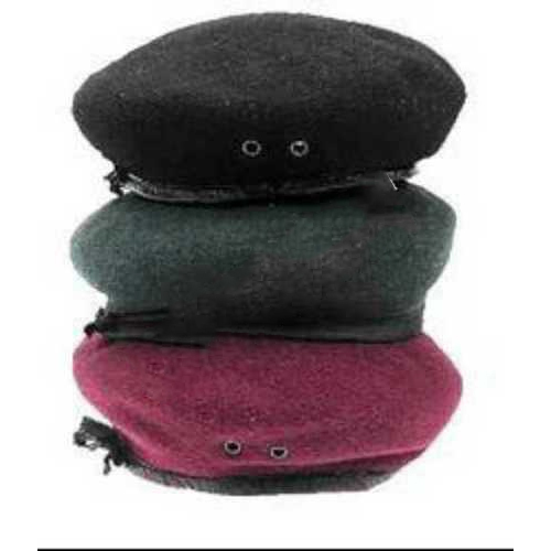 Peak Military Beret Cap - Color: Maroon