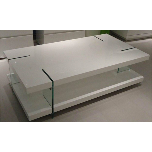 White PU High Gloss Designer Center Table