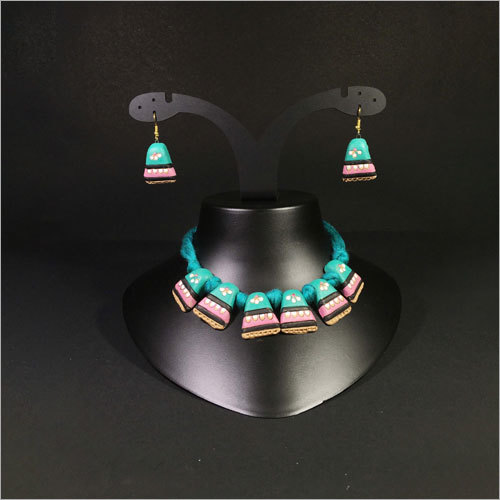Handicarft Bron Soil Antique Jewellery Necklace Earrings Set