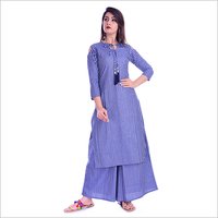 Cold Shoulder Kurti With Palazzo