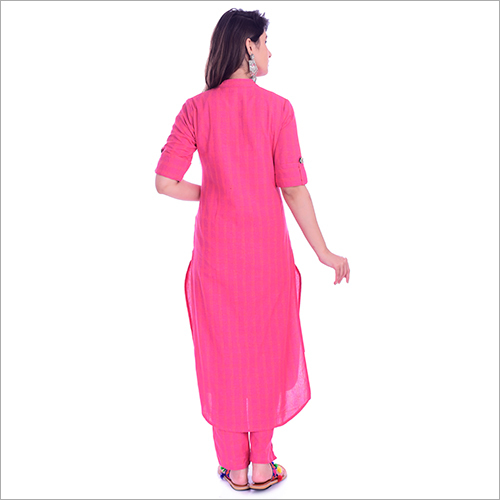 Collar Neck Kurti With Pant